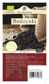 Glutenfreie Rosinen BIO 250g FĂNF ĂNDERUNGEN